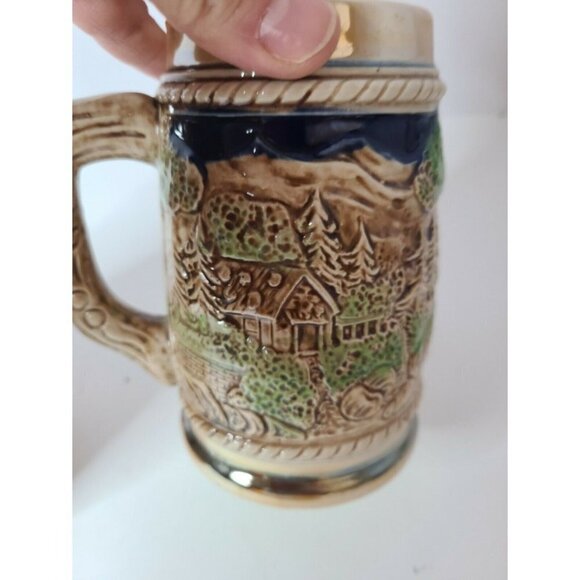 VINTAGE German Style Beer Stein Mug Set of Two - Picture 8 of 12